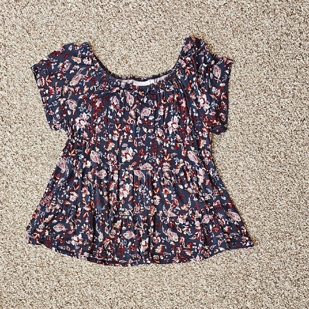 Floral Navy and Pink Women's Tunic